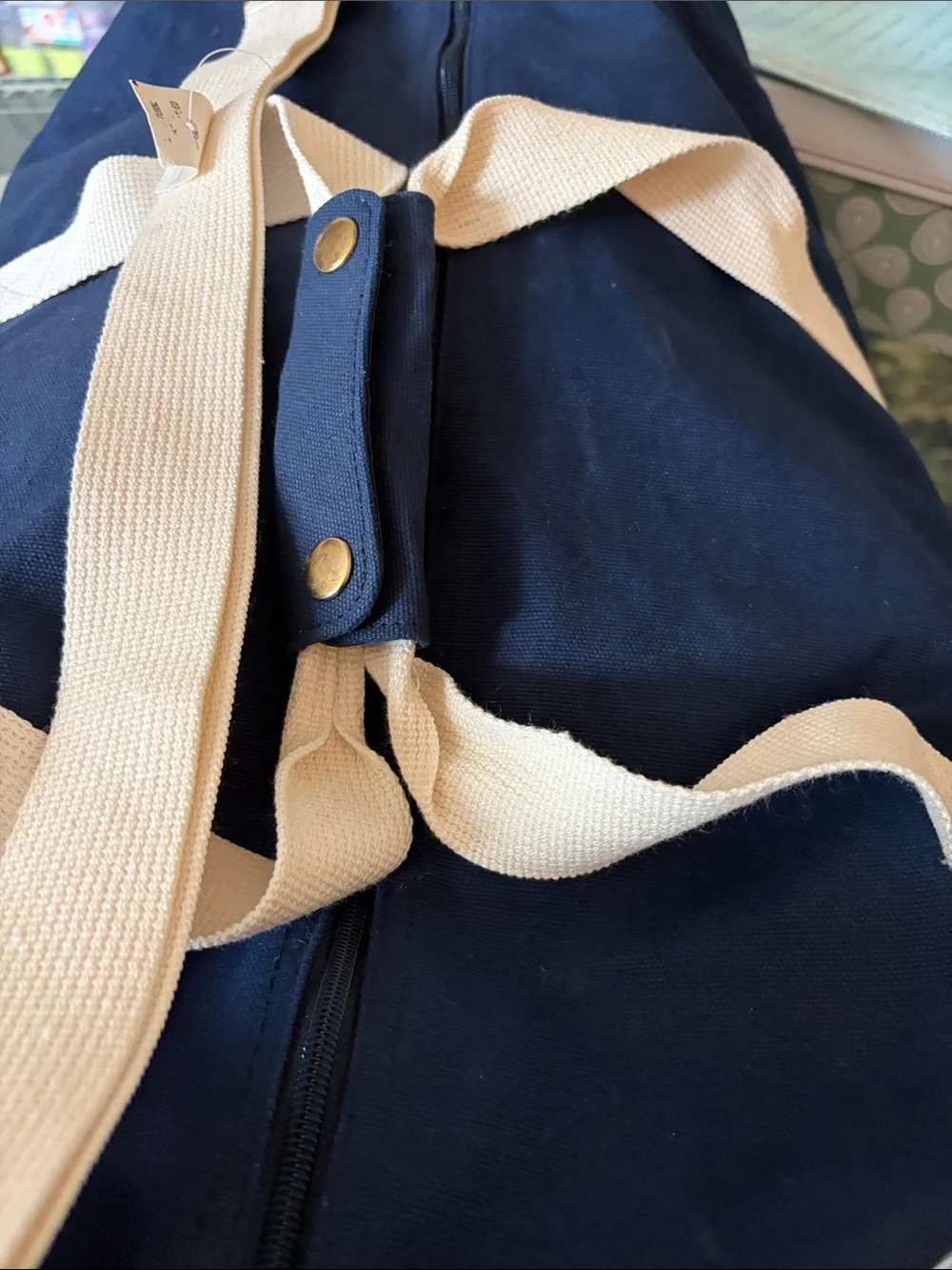 Polo Ralph Lauren large Vintage Navy canvass duffle with Crown crest logo NWT